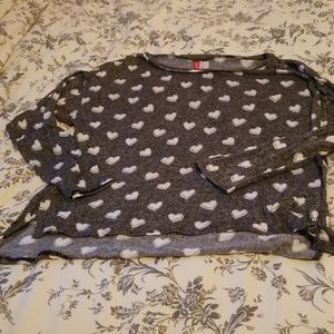 Gray heart sweater